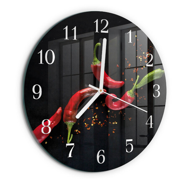 Orologio rotondo peperoncini