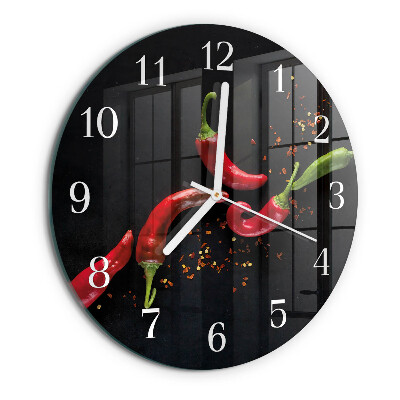 Orologio rotondo peperoncini
