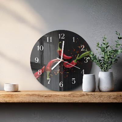 Orologio rotondo peperoncini