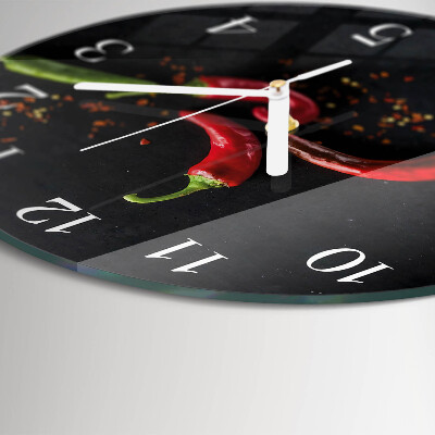 Orologio rotondo peperoncini