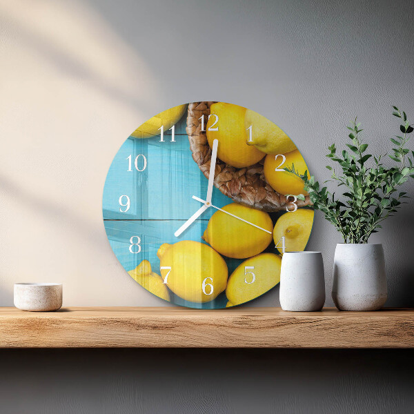 Orologio rotondo limoni