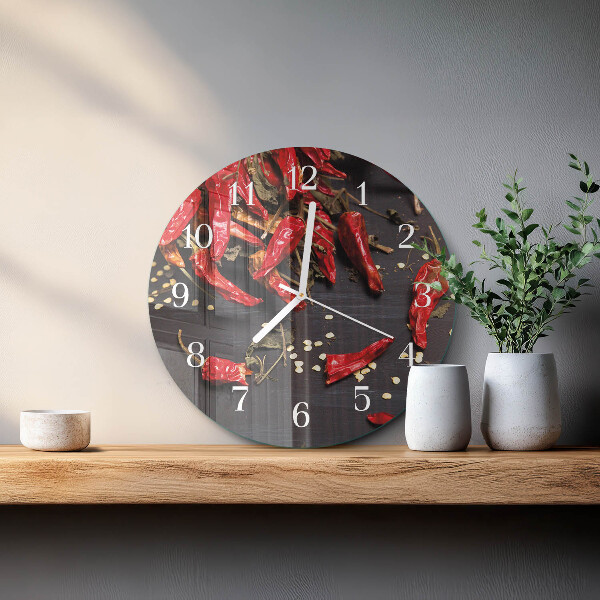 Orologio rotondo peperoncini
