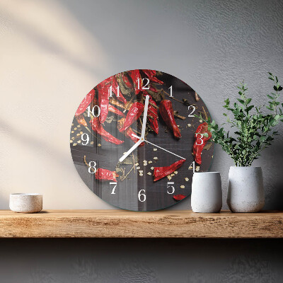 Orologio rotondo peperoncini