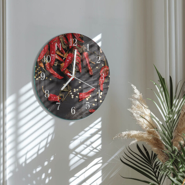 Orologio rotondo peperoncini