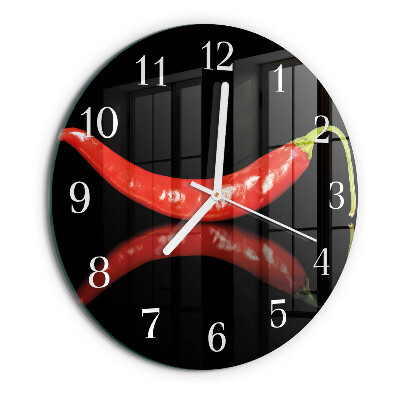 Orologio rotondo peperoncini