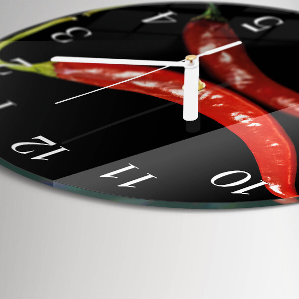Orologio rotondo peperoncini