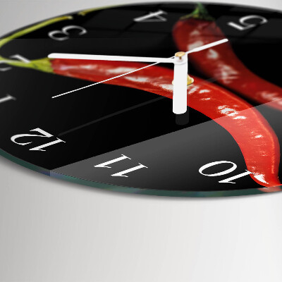 Orologio rotondo peperoncini