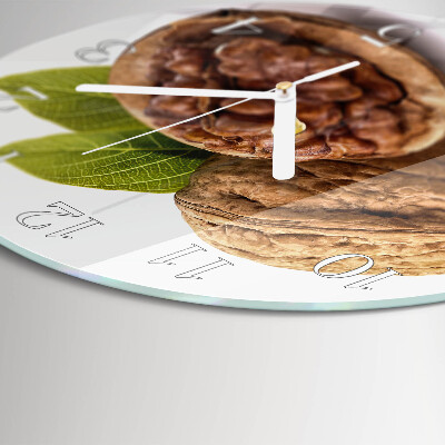 Orologio rotondo Noce