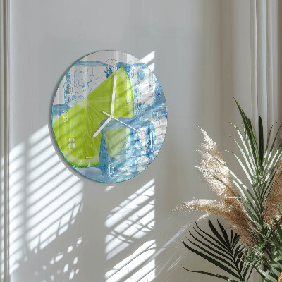 Orologio rotondo Ghiaccio al lime