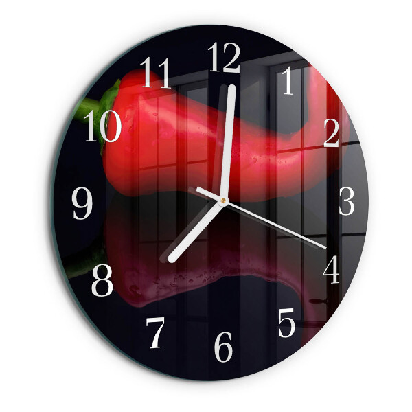 Orologio rotondo peperoncini
