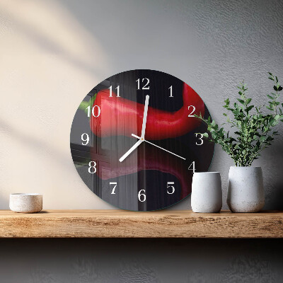 Orologio rotondo peperoncini