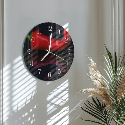 Orologio rotondo peperoncini