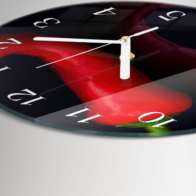 Orologio rotondo peperoncini