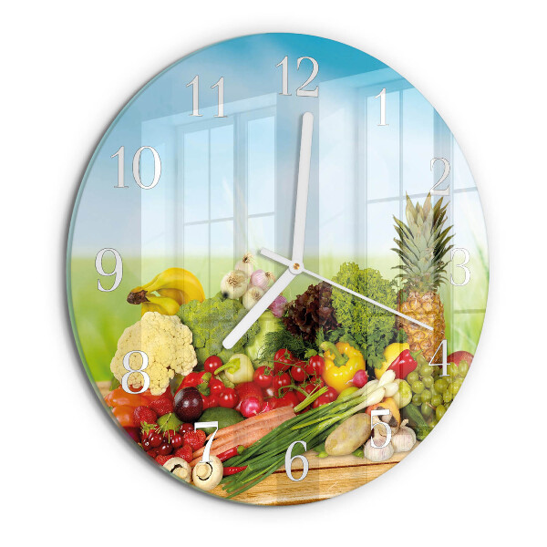Orologio rotondo Verdure Frutta