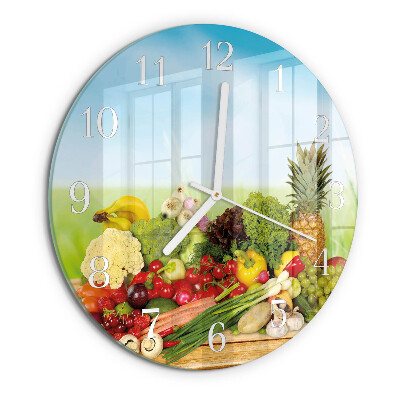 Orologio rotondo Verdure Frutta