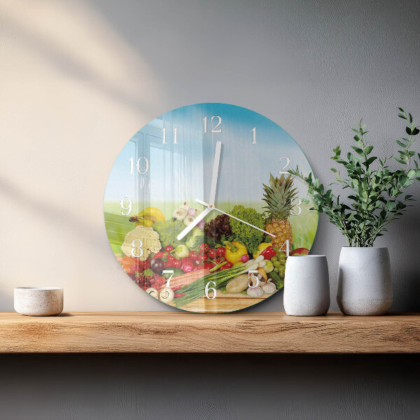 Orologio rotondo Verdure Frutta