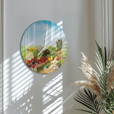 Orologio rotondo Verdure Frutta