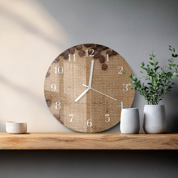 Orologio rotondo chicchi di caffè