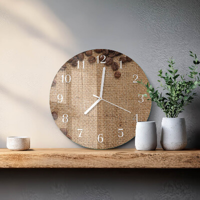 Orologio rotondo chicchi di caffè