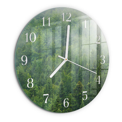Orologio rotondo Foresta nebbiosa
