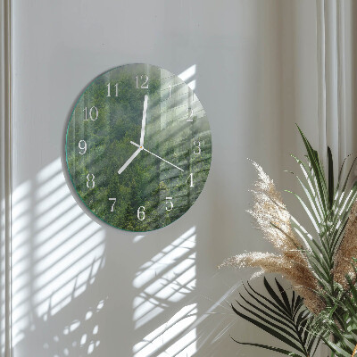 Orologio rotondo Foresta nebbiosa