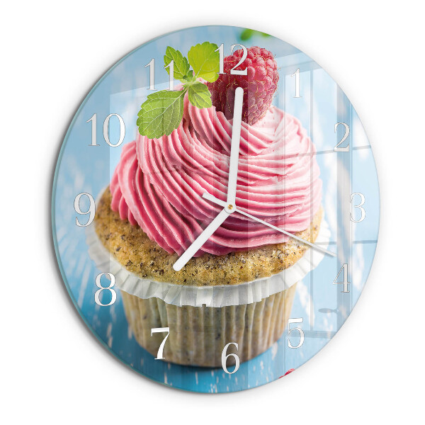 Orologio rotondo muffin ai lamponi