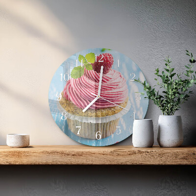 Orologio rotondo muffin ai lamponi