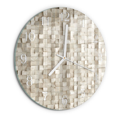 Orologio rotondo mosaico in stucco