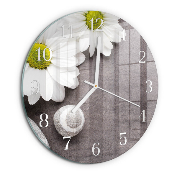 Orologio rotondo Fiori e pietre