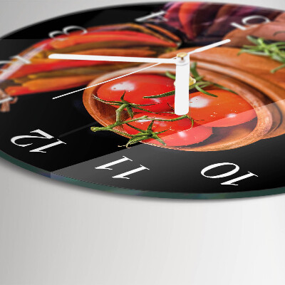 Orologio rotondo Pomodori e aglio