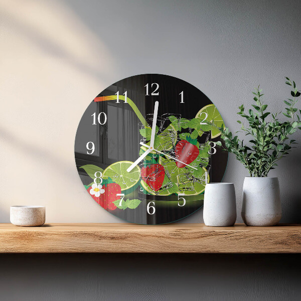 Orologio rotondo Fragola e lime