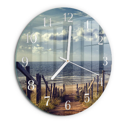 Orologio rotondo spiaggia mare