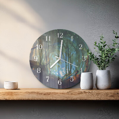 Orologio rotondo Foresta mistica