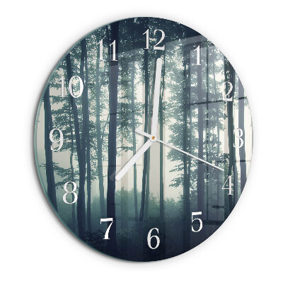 Orologio rotondo Foresta nebbiosa