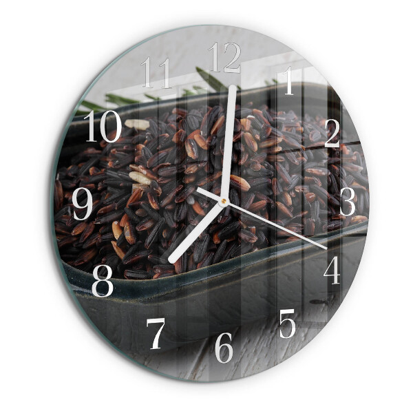 Orologio rotondo Riso nero