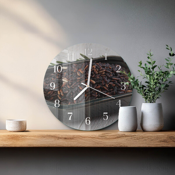 Orologio rotondo Riso nero