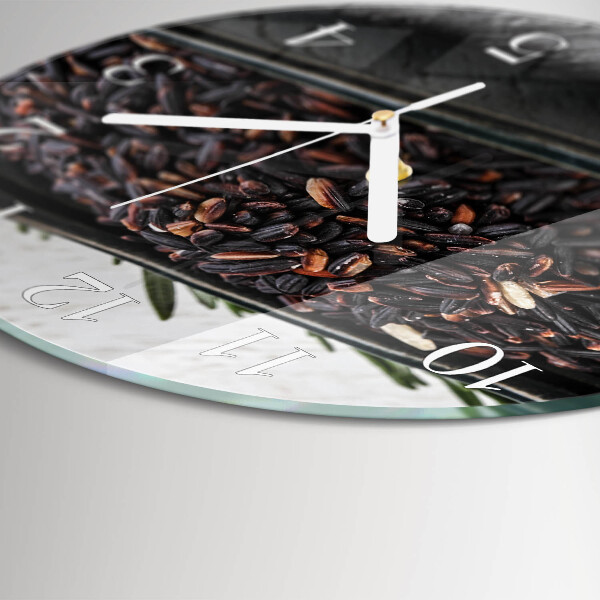 Orologio rotondo Riso nero