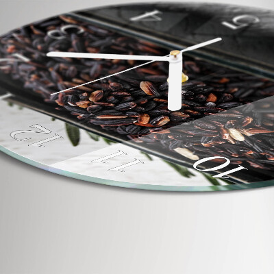 Orologio rotondo Riso nero