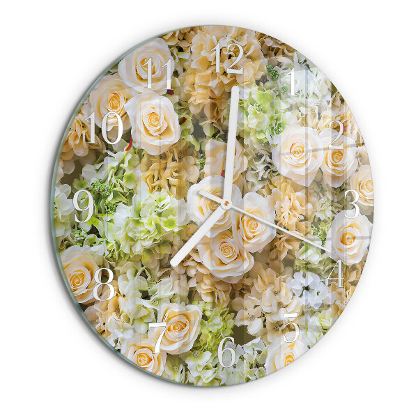 Orologio rotondo Fiori eleganti