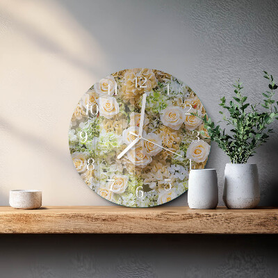 Orologio rotondo Fiori eleganti