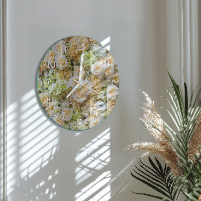 Orologio rotondo Fiori eleganti
