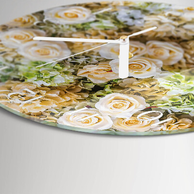 Orologio rotondo Fiori eleganti