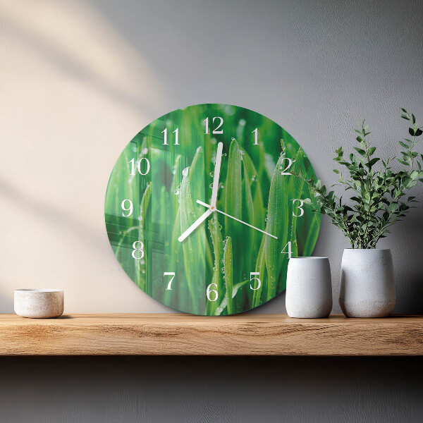 Orologio rotondo Erba verde