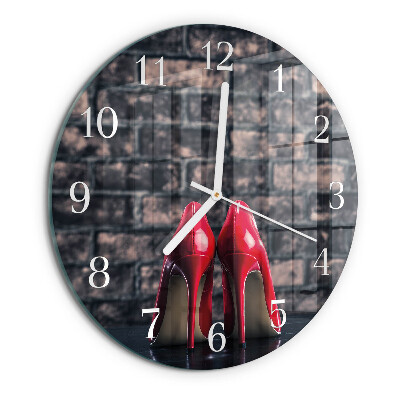 Orologio rotondo Scarpe col tacco rosse