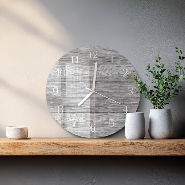 Orologio rotondo Legni grigi