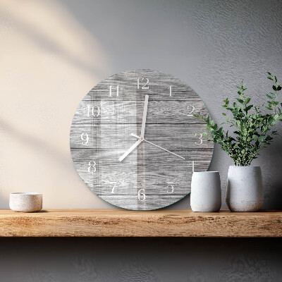 Orologio rotondo Legni grigi