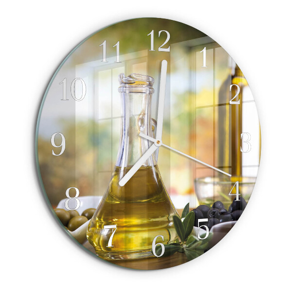 Orologio rotondo olio d'oliva