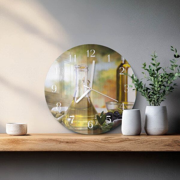 Orologio rotondo olio d'oliva