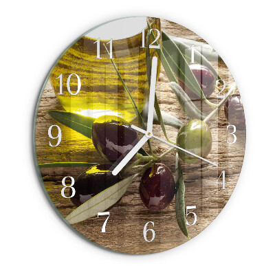 Orologio rotondo olio d'oliva