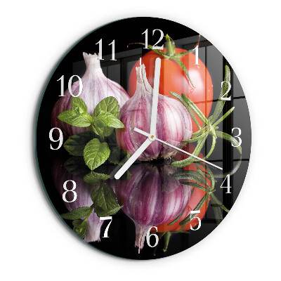Orologio rotondo Pomodoro e aglio